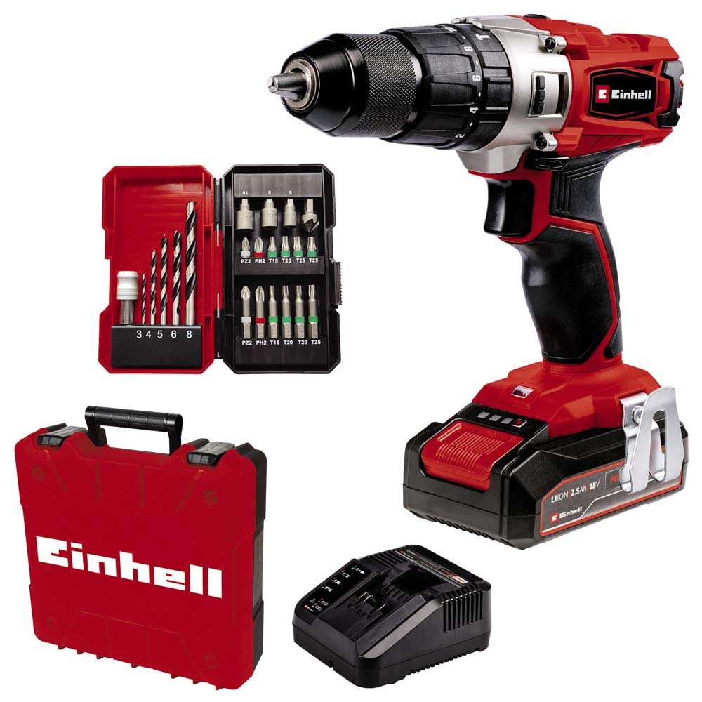 Einhell Power X - Change 18V Cordless 44Nm Combi Drill & Accessory Kit - Burkes of Rathnew