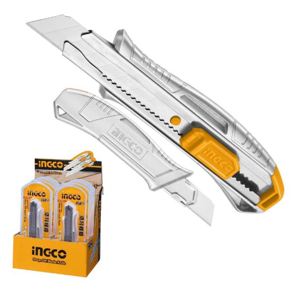 INGCO LIGHT UTILITY KNIFE ALUMINIUM - burkes_Hardware