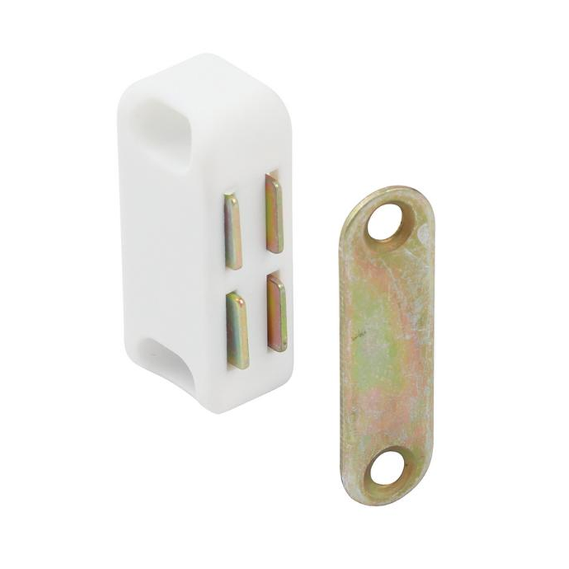 White Medium Magnetic Catch - burkes_Hardware