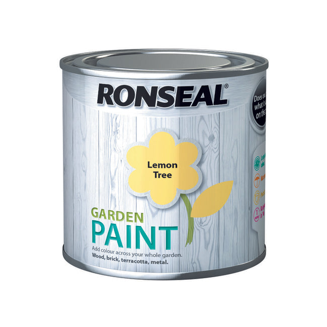 Ronseal Garden Paint 250ml Lemon Tree - burkes_Hardware