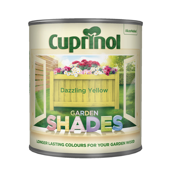 Cuprinol Garden Shades Dazzling Yellow 1L - burkes_Hardware