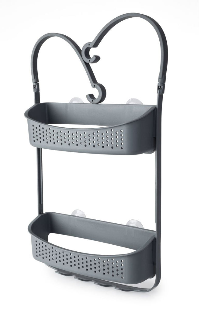 Grey Double Hanging Shower Caddy - burkes_Hardware