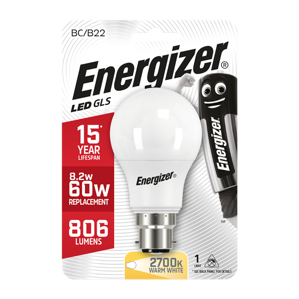 ENERGIZER LED GLS 9.2W WARM WHITE 60W - burkes_Hardware